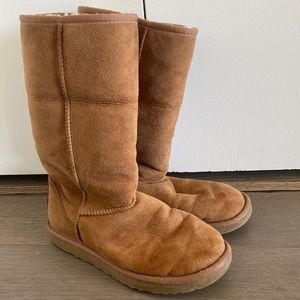 Tall chestnut UGG boots